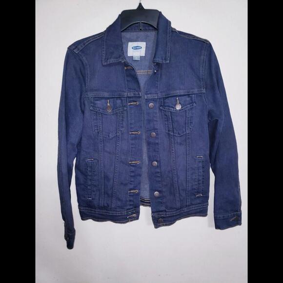 Womens Old Navy Denim Blue Jean Jacket Coat Size Medium M - Picture 1 of 4
